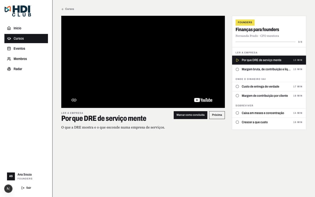 Cursos por trilha